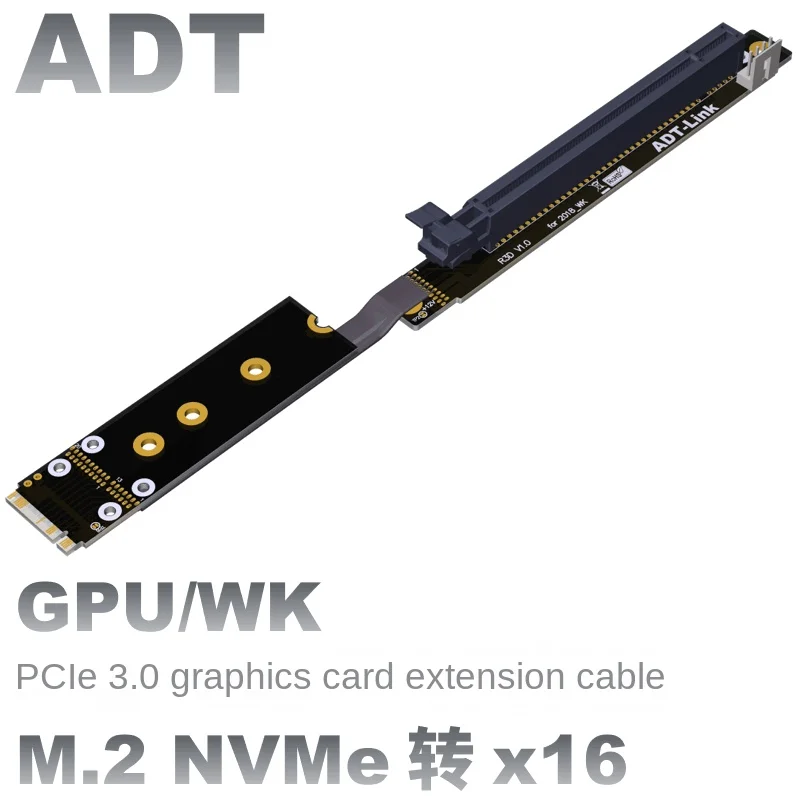 ADT-Link 2018 New graphics card extension non-USB M2 M.2 turn x1 A card N card Full speed compatible with