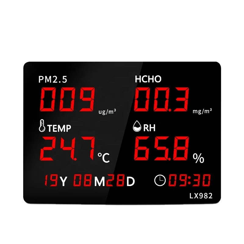 

Professional Air Test Temperature And Humidity Meter For Special For Industrial Greenhouse With PM 2.5 And HCHO
