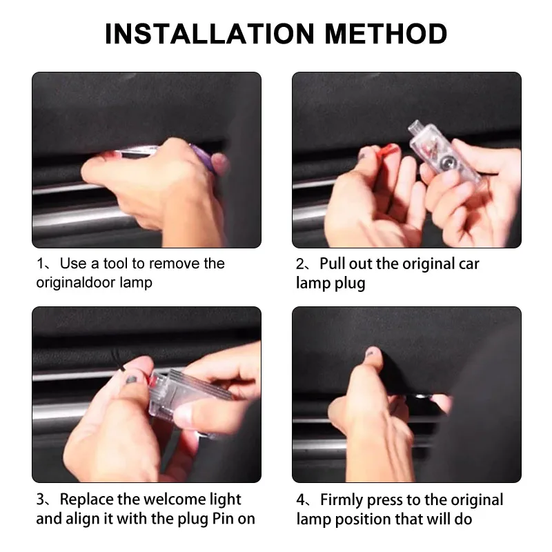 2 шт. светодиодные лампы приветствия для дверей автомобиля 3D лазерные проектора