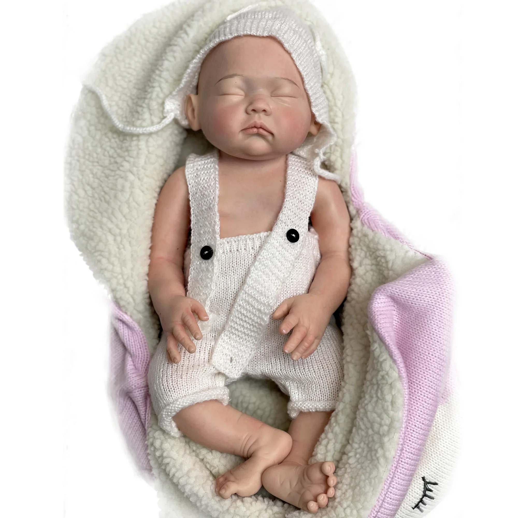 

Solid Soft Silicone Bebe Reborn 45cm Lifelike Reborn Baby Girl Dolls Painted/Unpainted Bebe Reborn Corpo De Silicone Inteiro