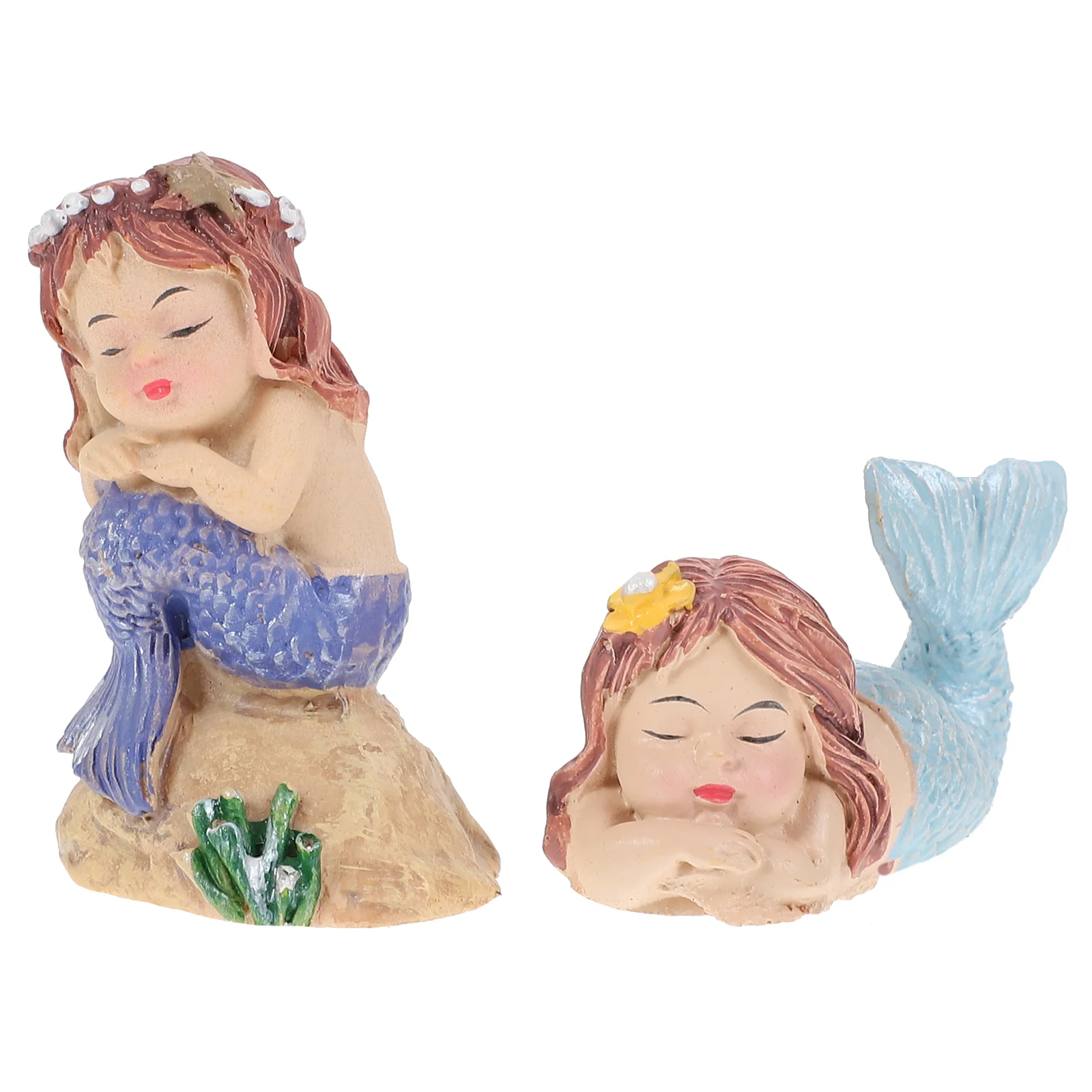 

Mermaid Aquariumdecor Tank Statue Decoration Ornament Figurines Fairy Resin Figurine Craft Little Accessories Crafts Mini