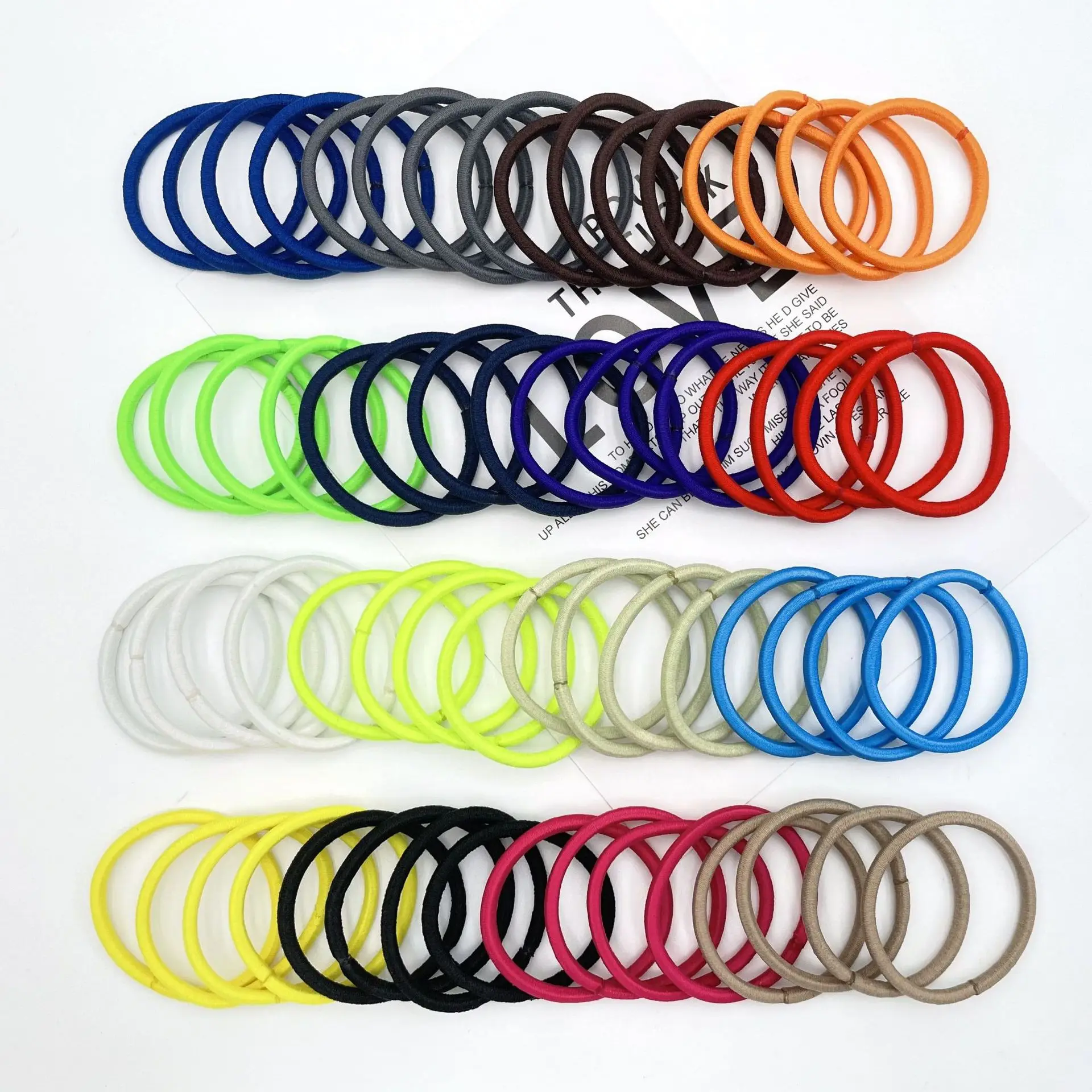 

Factory Korea 4mm Thick Head Rope Color Seamless High Elastic Rubber Band Hairband Adult Headband DIY Accessories Headdress