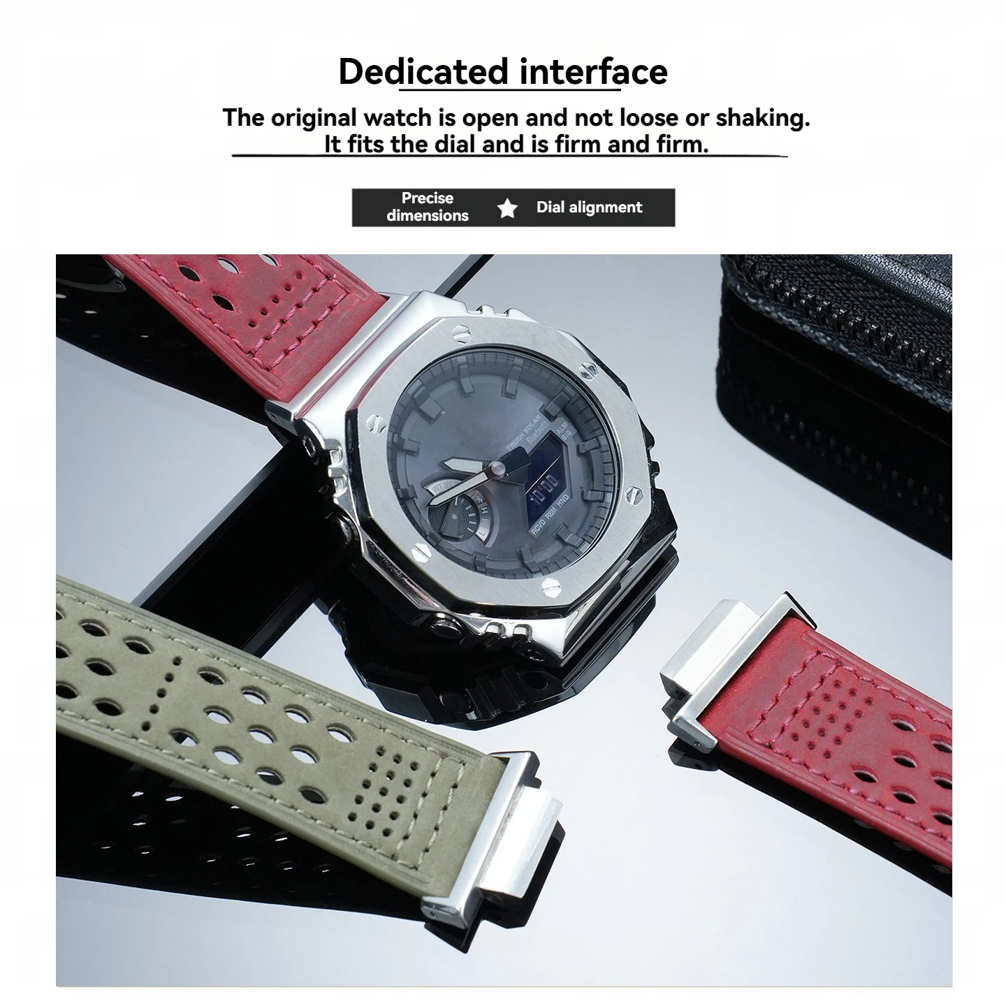 Фото Подходит для серии Casio G-SHOCK GA-2100, GA2110, GA-B2100, модифицированные аксессуары для модернизации, ремешок для часов из натуральной кожи. №2