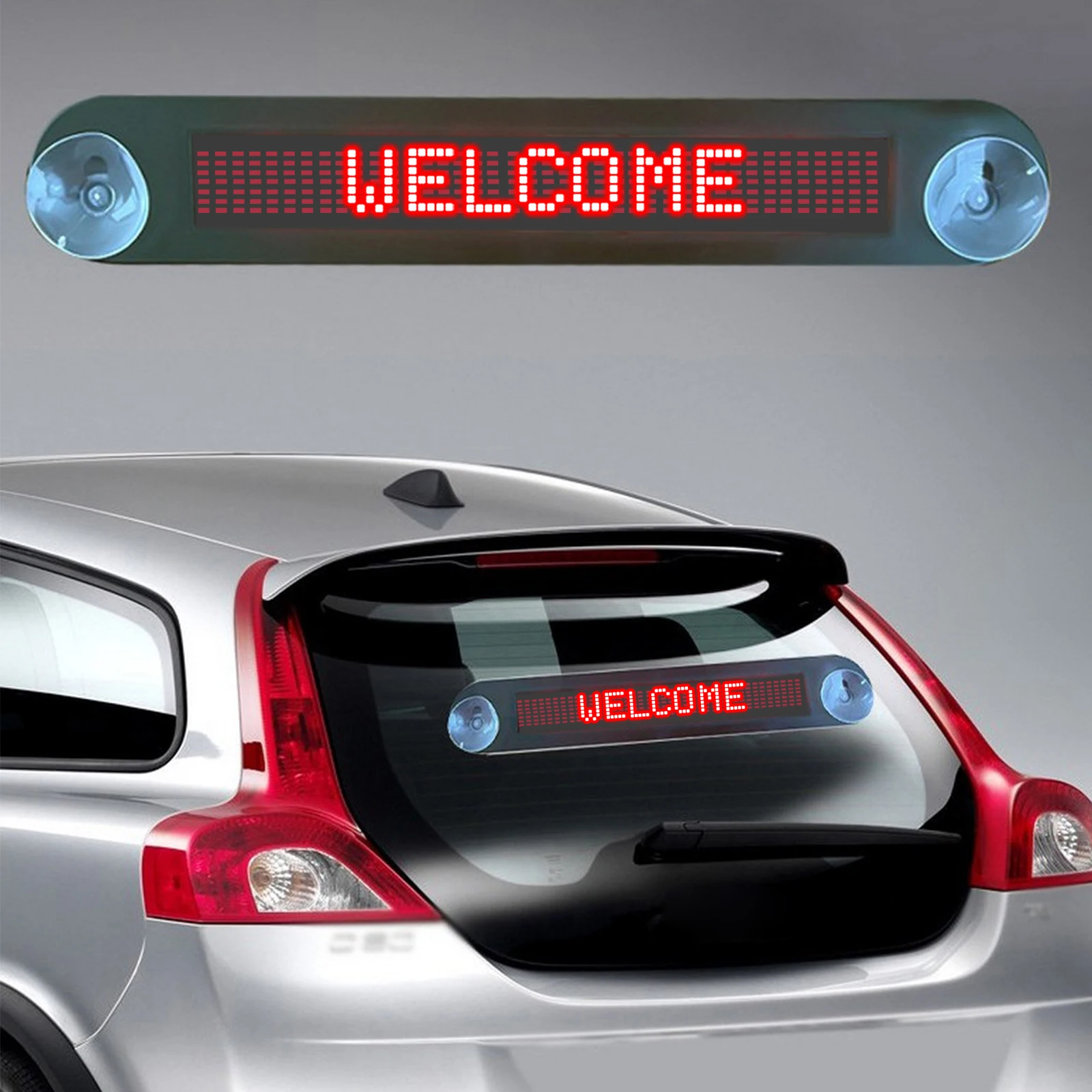 

LED Display on Car Rear Window Programmable LED Car Sign Expression Screen Advertising Moving Scrolling Panel Remote Control