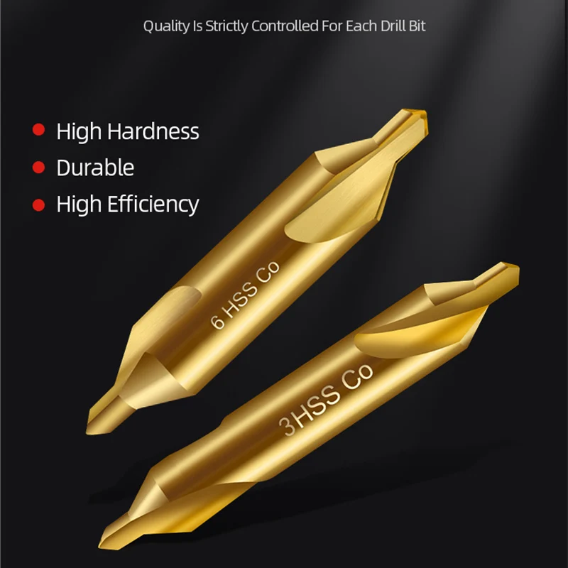 Центральное сверло ABAOTE с титановым покрытием 60 градусов