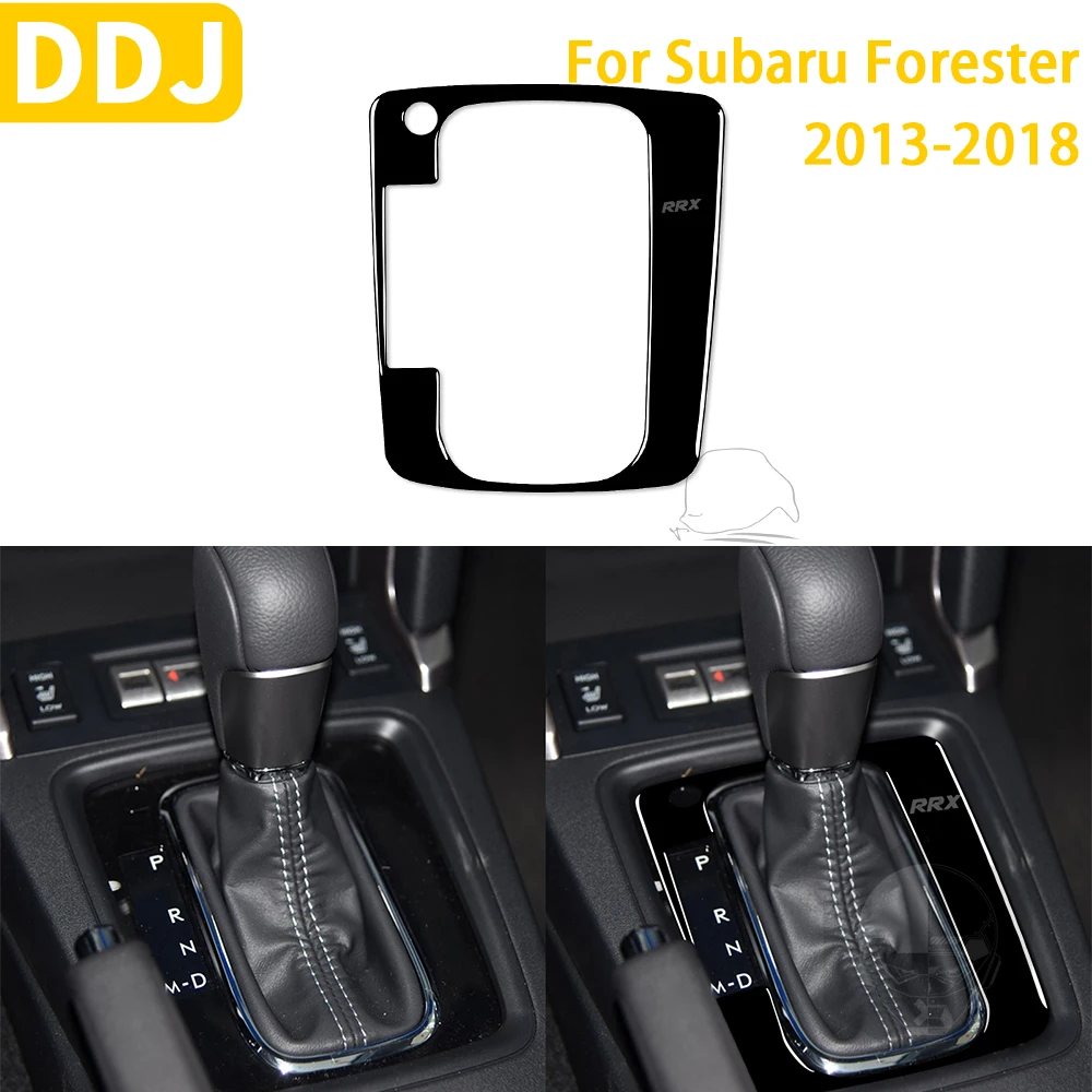 

For Subaru Forester 2013-2018 Car Accessories Plastic Piano Black Interior Gear Shift Panel Cover Trim Sticker Modification