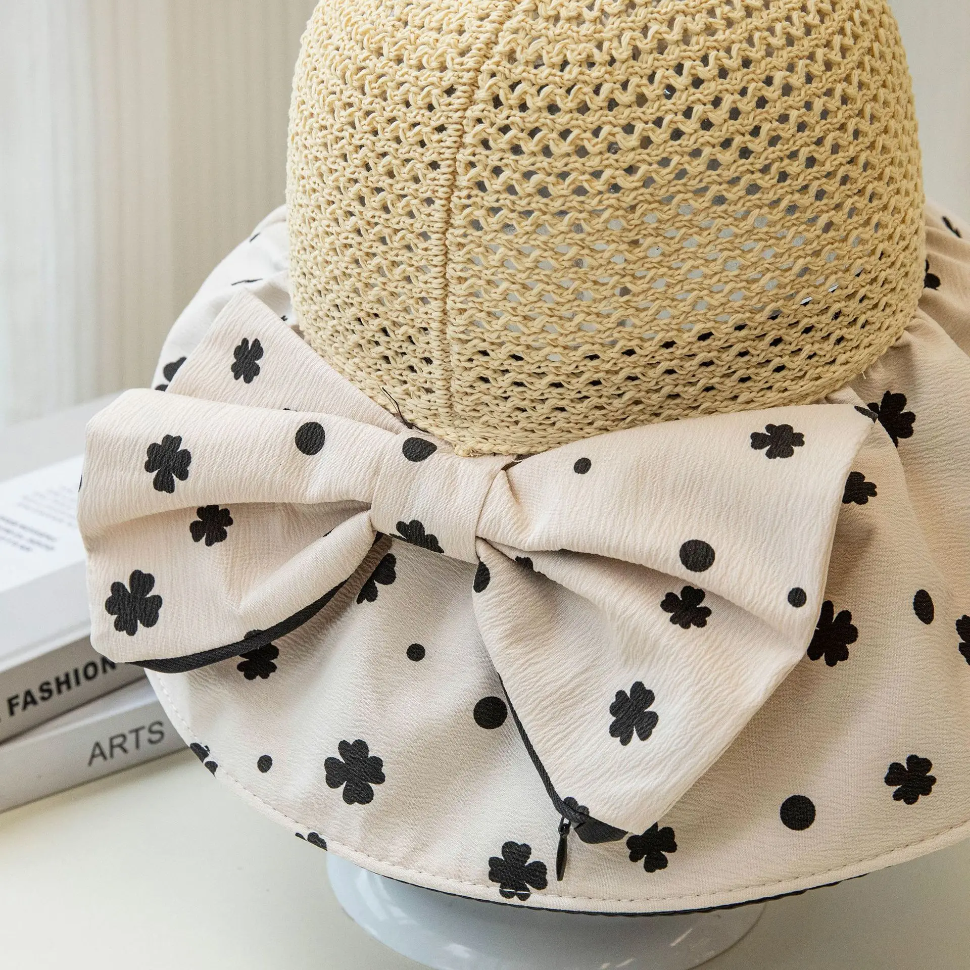 Летние шляпы для женщин с цветочным принтом и большим бантом шляпа рыбака