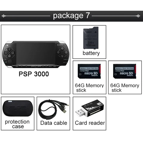 PSP 3000-восстановленная 11,6-дюймовая портативная игровая консоль PSP 4,3 семейная игровая консоль PSP3000 с поддержкой Wi-Fi, бесплатные игры PSP
