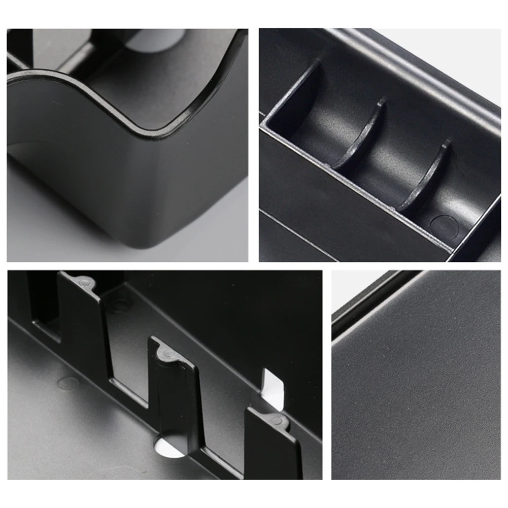 

Car Accessories Armrest Storage Box Tray Container ABS Black For Mercedes-Benz E Class W213 Organizer Secondary
