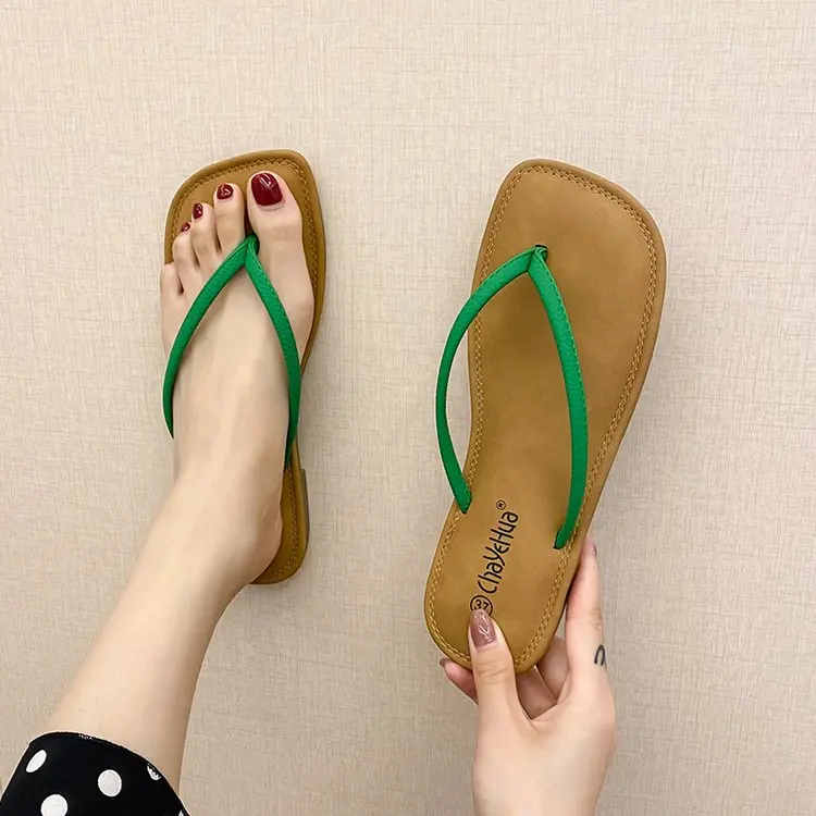 

Брендовые женские простые однотонные удобные тапочки, женские летние повседневные Нескользящие шлепанцы, дышащие пляжные Тапочки