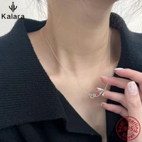 925 silver chain for women necklace fashion niche design heart love light luxury simple temperament high end collarbone female