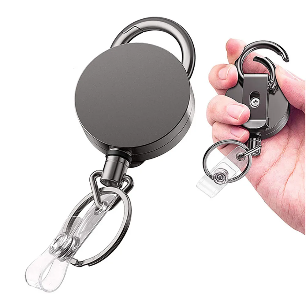 

Telescopic Burglar Chain Key Holder Tactical Keychain Outdoor Key Ring Return Retractable Key Chain