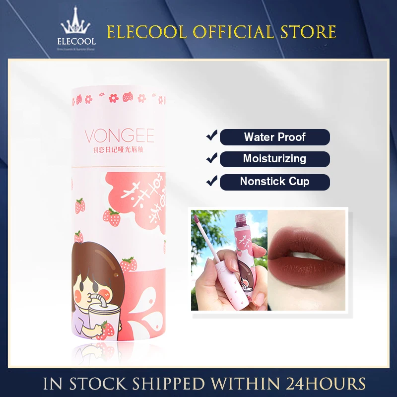 

Lip Glaze Set Natural Matte Non-stick Cup Not Fade Long Lasting Liquid Lipstick 6 Colors Lip Glaze Kits Girl Cosmetic Gift TSLM1