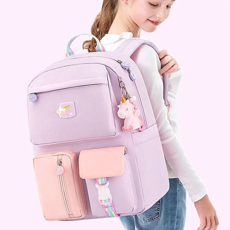 2022 Girls School Bag Super Light Children's Spine Protection And Load Reduction Backpack Student Large Capacity Child Bags