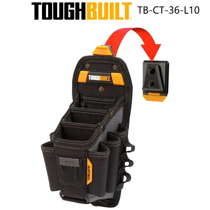 Фото TOUGHBUILT TB-CT-36-L10 Сумка-органайзер для инструментов с 10 карманами, специальная многофункциональная сумка для механика, прочная подвесная сумка для инструментов №4