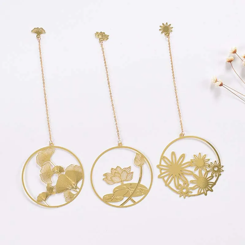 

Chinese Style Flowers Metal Hollow Bookmark Creative Retro Book Clip Stationery Student Reading Book Mark School Office Supplies