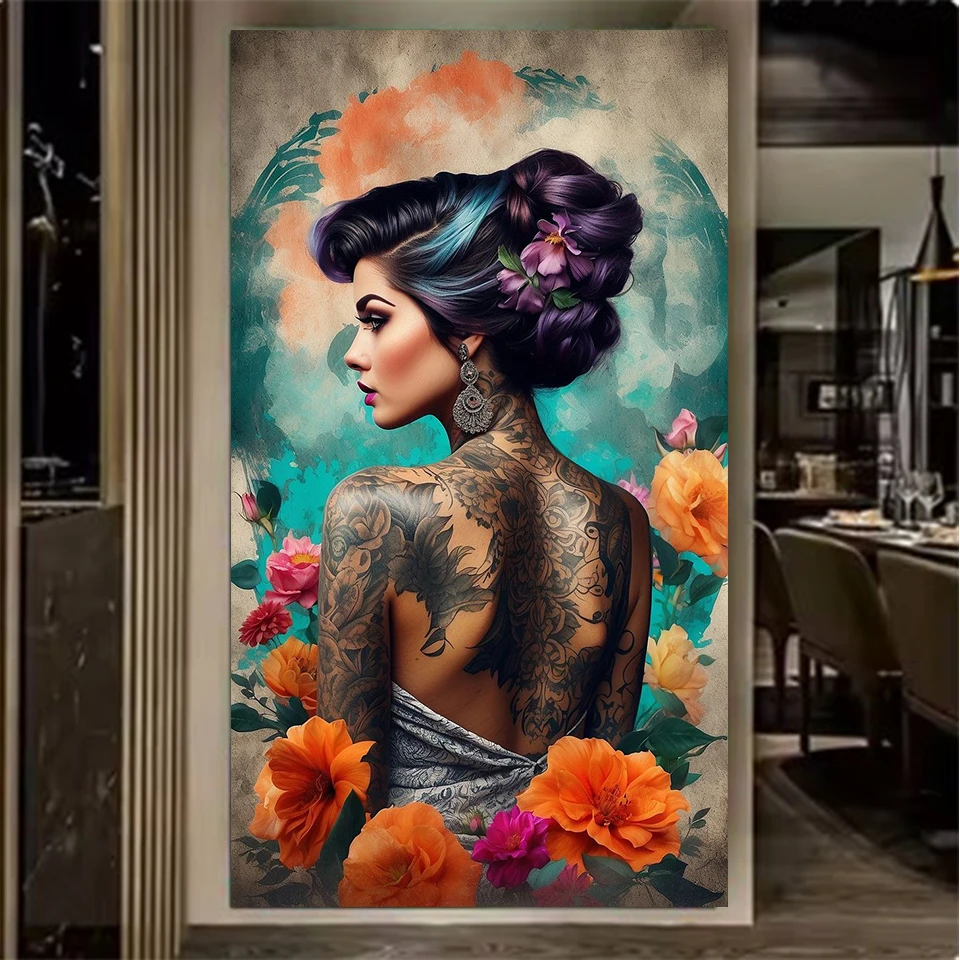 5ddiy алмазная живопись Ретро стиль японский женский портрет Полный Круглый