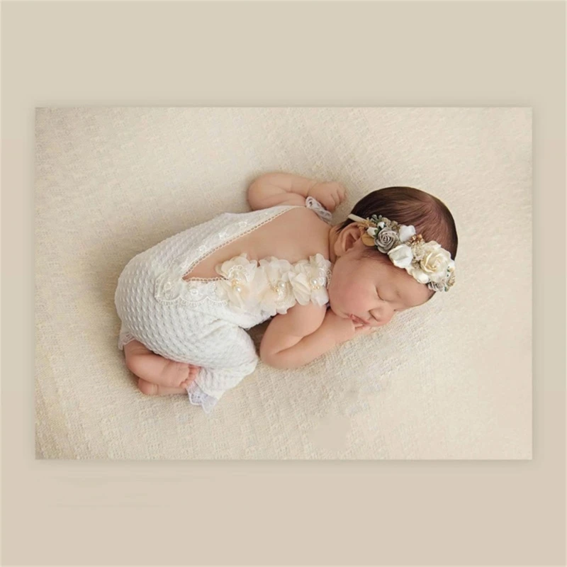 

Новорожденный костюм головной убор комбинезон без рукавов 0-1 месяц детская одежда для фотопозирования