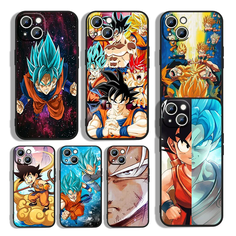 

Art Anime Dragon Ball Goku For Apple iPhone 13 12 11 mini 8 7 6S 6 XS XR X 5 5S SE 2020 Pro Max Plus Black Phone Case Capa