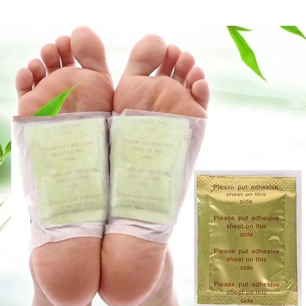 

1PCS Original Gold Detox Foot Patch Bamboo Detox Foot Pads With Adhersive Foot Care Tool Improve Sleep slimming Improve skin