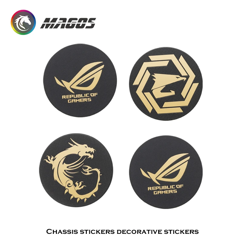 3 шт./лот ROG MSI AORUS 12 см металлическая наклейка с вентилятором для корпуса ПК шасси
