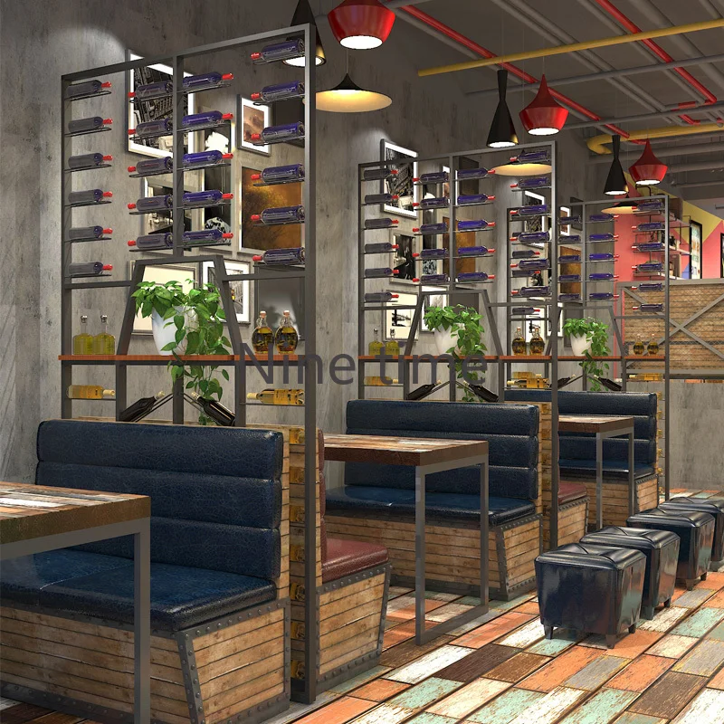 Портативный высококлассный настенный шкаф для бара античные скандинавские