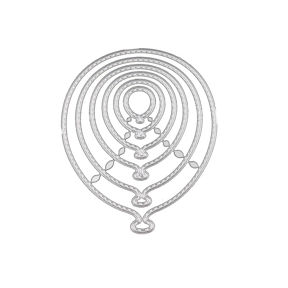

6PCS Balloons Metal Cutting Dies Stencil Die Cut Scrapbooking Craft Stamp DIY