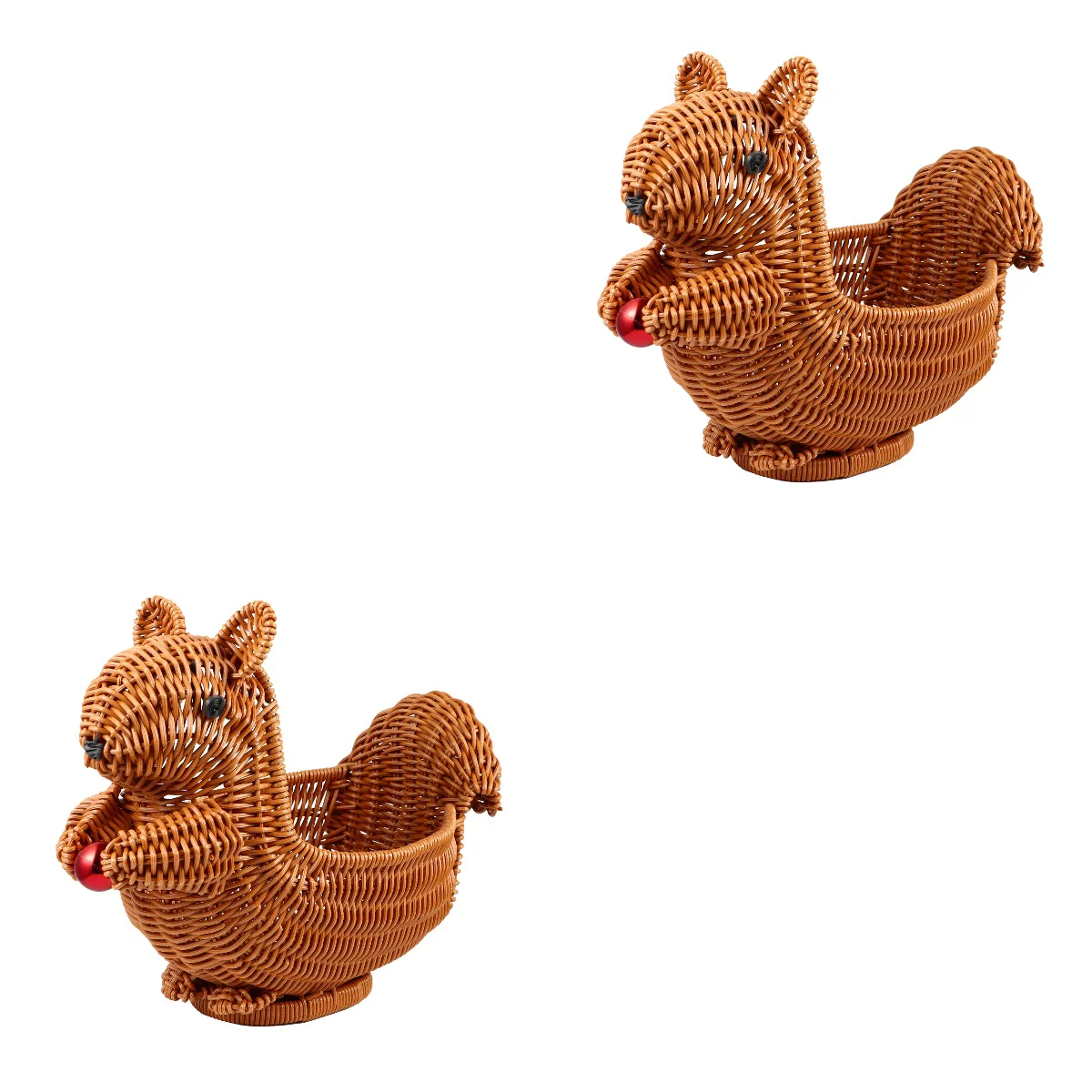 

Basket Fruit Tray Wicker Storage Rattan Bread Woven Vegetabledessert Organizer Serving Baskets Bowl Countercandy Drainer Shelf