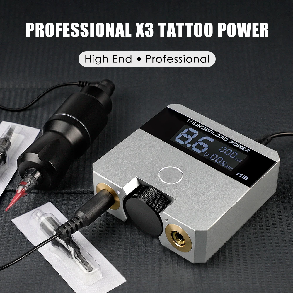 

THUNDER LORD Tattoo Power Supply X3 Rotary Tattoo Machine Device Digital LCD Touch Screen Permanent Makeup Tattoo Battery Supply