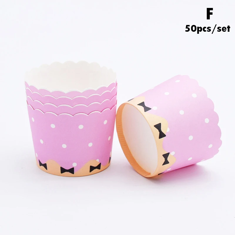 

50Pcs Muffin Cupcake Paper Cups Cupcake Liner Baking Muffin Box Cup Case Party Tray Cake Decorating Tools Birthday Party Decor
