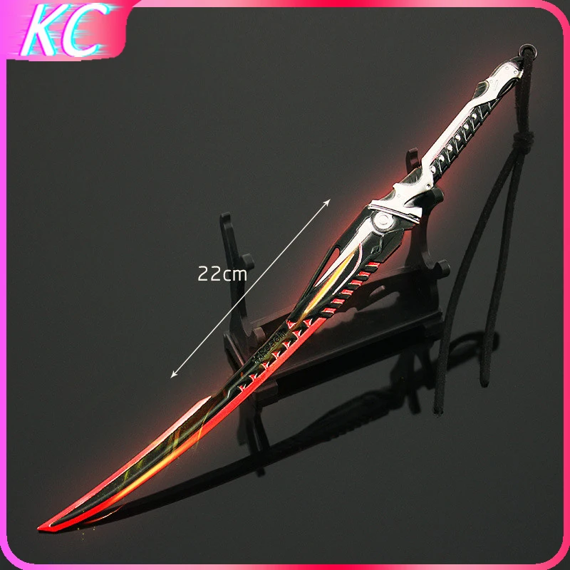 

22cm Global Strike Jikong Blade Anime Game Weapon Model Keychain Swords Knife Katana Collection Decoration Toy For Children Gift