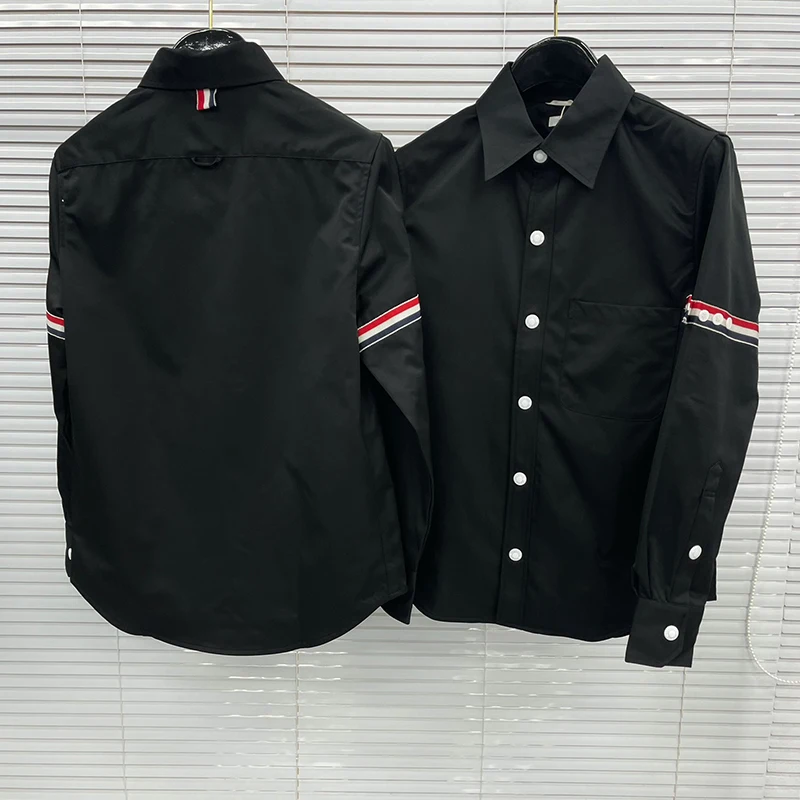 

Рубашка TB THOM Женская классическая, брендовая блузка черного цвета с длинным рукавом, Свободная Повседневная Деловая Роскошная рубашка в Корейском стиле для осени