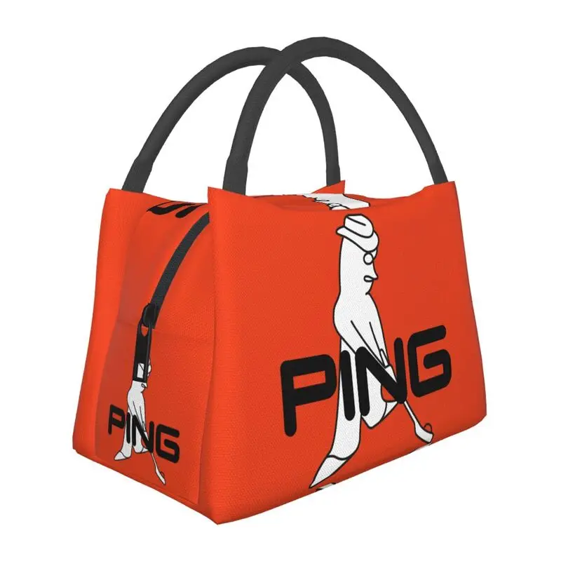 

Логотип гольф изолированная сумка-тоут для ланча для женщин, многоразовая Термосумка, контейнер для ланча, больничный офис