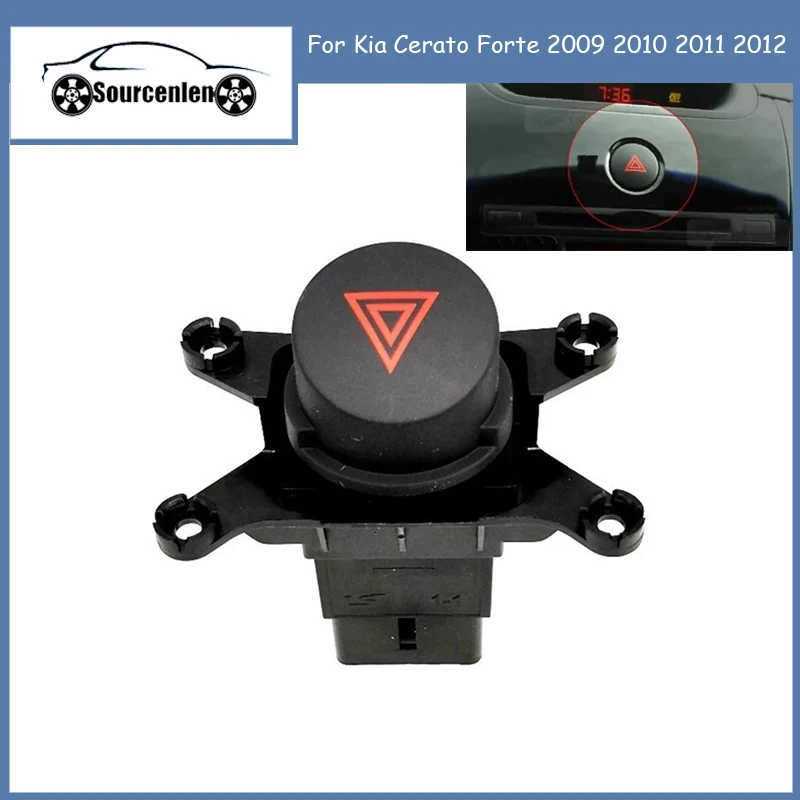 

Car Hazard Warning Switch Emergency Light Switch Double Flash Button for Kia Cerato Forte 2009 2010 2011 2012 937901M000