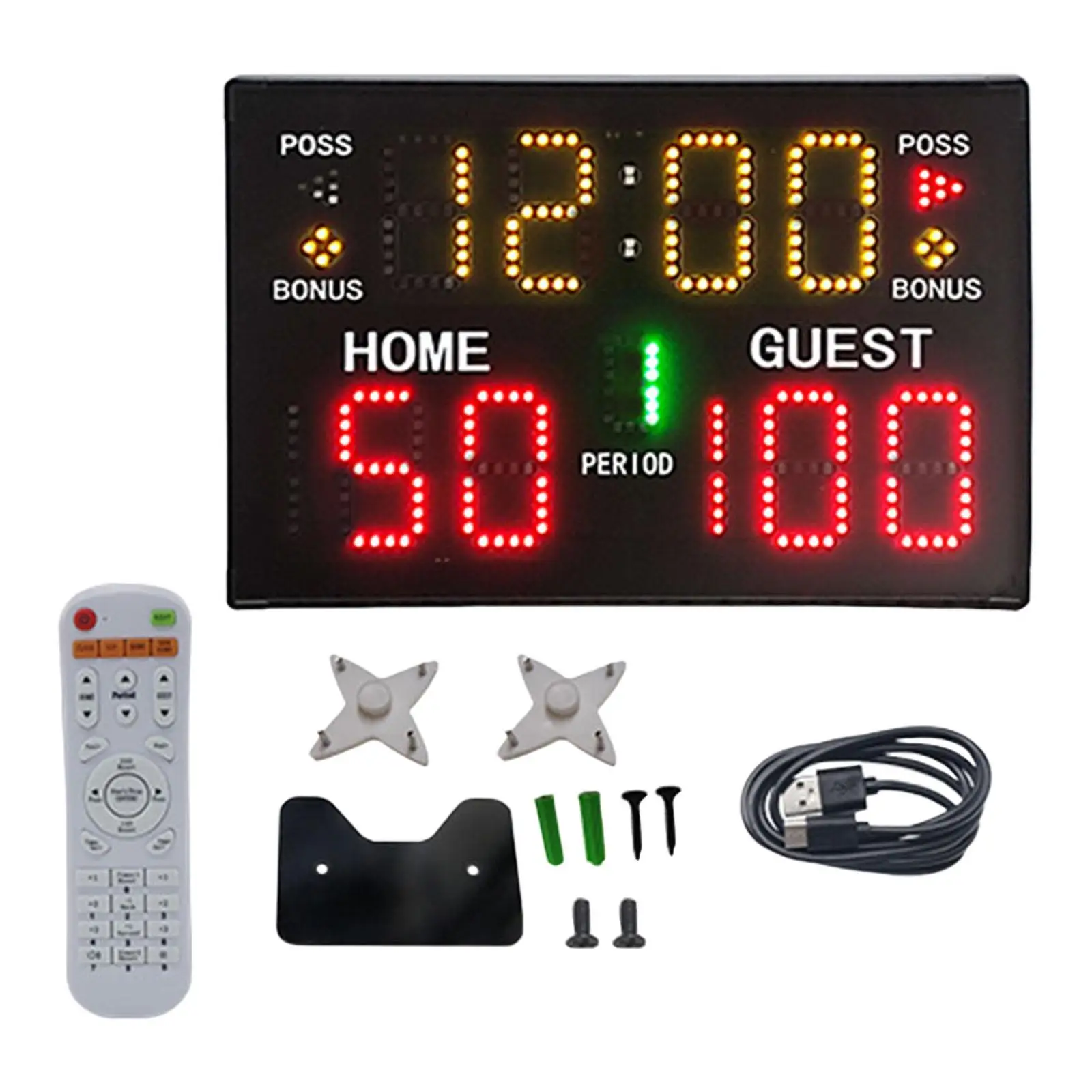Tabletop Digital Scoreboard Score Clock Wall Mounted Battery Operated Electronic Scoreboard for Volleyball Tennis Basketball