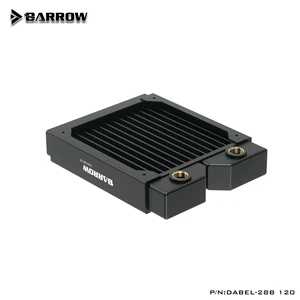 Медный радиатор BARROW толщиной 28 мм, 120 мм, компьютерный водяной разряд, жидкий теплообменник G14, с резьбой, для вентиляторов 12 см