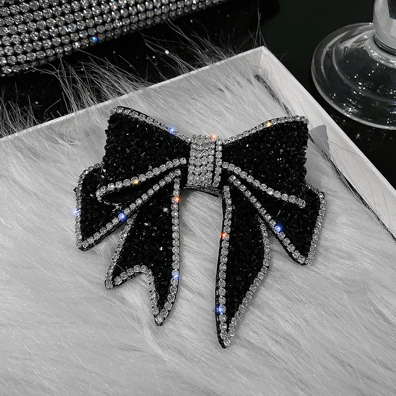 Bows Hair Clips Solid Vintage Cross Crystal Rhinestone Headwear Fashion Metal Claws Hairstyle Barrettes Accessories