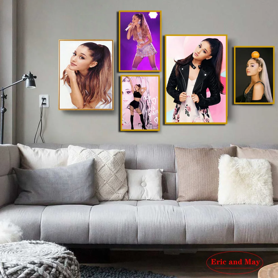 

Портрет Арианы Гранде, постеры и принты певицы, настенное искусство, картины на холсте, картины в стиле ретро, украшение для спальни