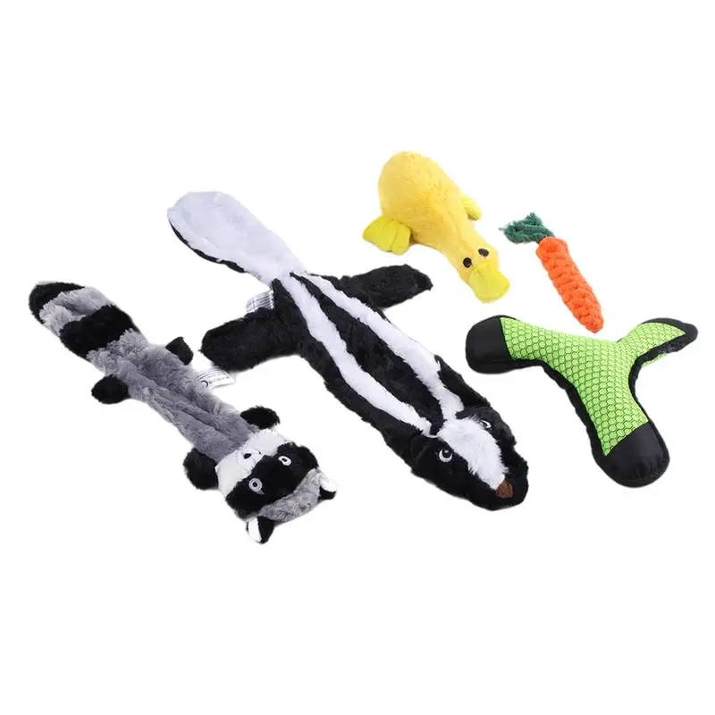 

Игрушки для собак со щелчком для прорезывания зубов, прочные игрушки для собак, набор плюшевых игрушек для щенков, для маленьких и средних собак и искусственных собак