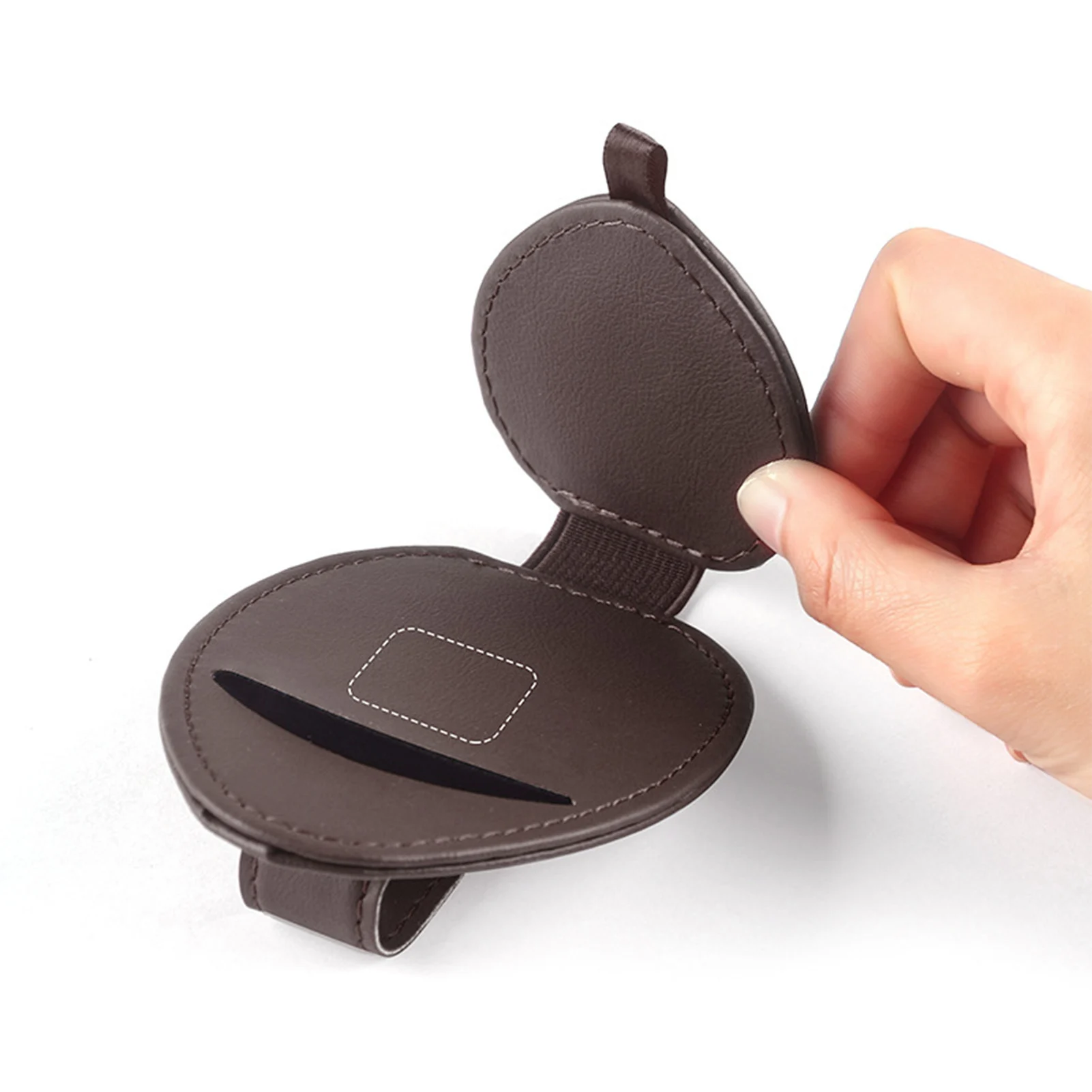 

Автомобильный держатель для солнцезащитных очков, зажим для козырька для солнцезащитных очков, кожаный держатель для солнцезащитных очков...