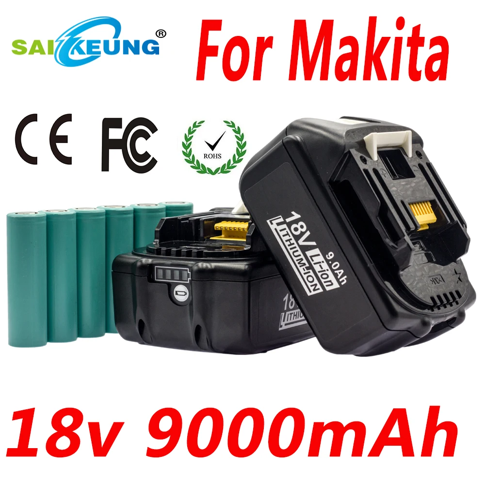 

18V 9000mah Li-Ion Battery Replacement Makita Tools BL1850 BL1840 BL1860 BL1830 BL1845 BL1820 BL1815 BL1835 Battery and Charger
