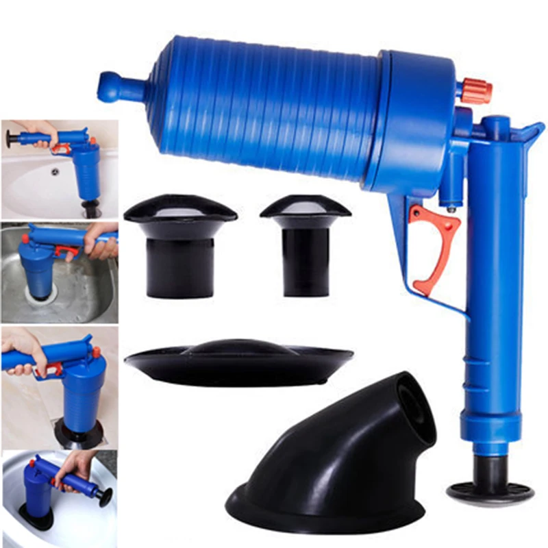 Air Power Drain High Pressure Powerful Dredge Manual Sink Plunger Opener Cleaner Pump for Bath Toilet Sewer Bathroom Accessories |