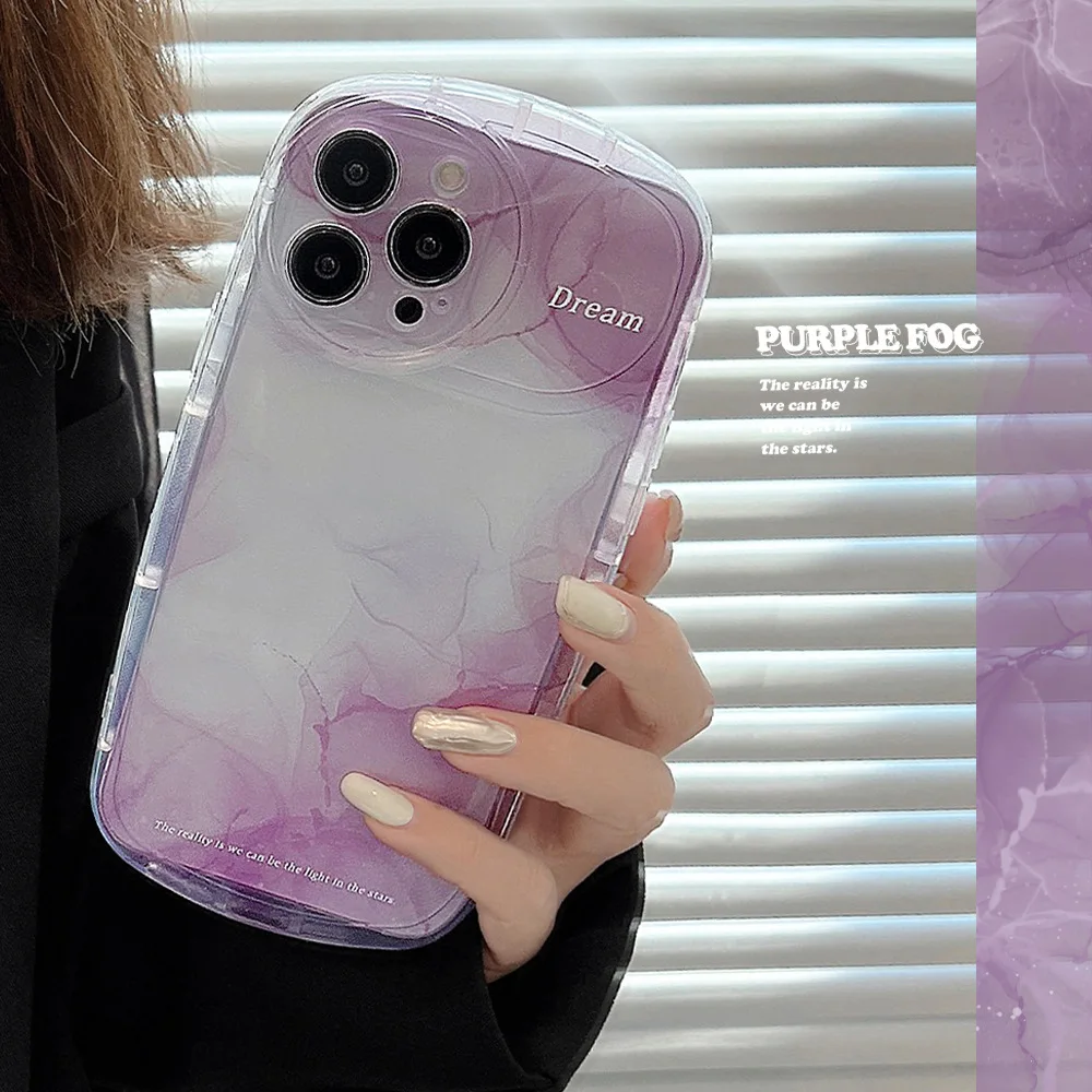 

Simple and Creative Dark Night Purple Halo Dyed for iPhone14pro Max Apple Phone Case 13 Transparent 12 Soft11 Advanced Anti Drop