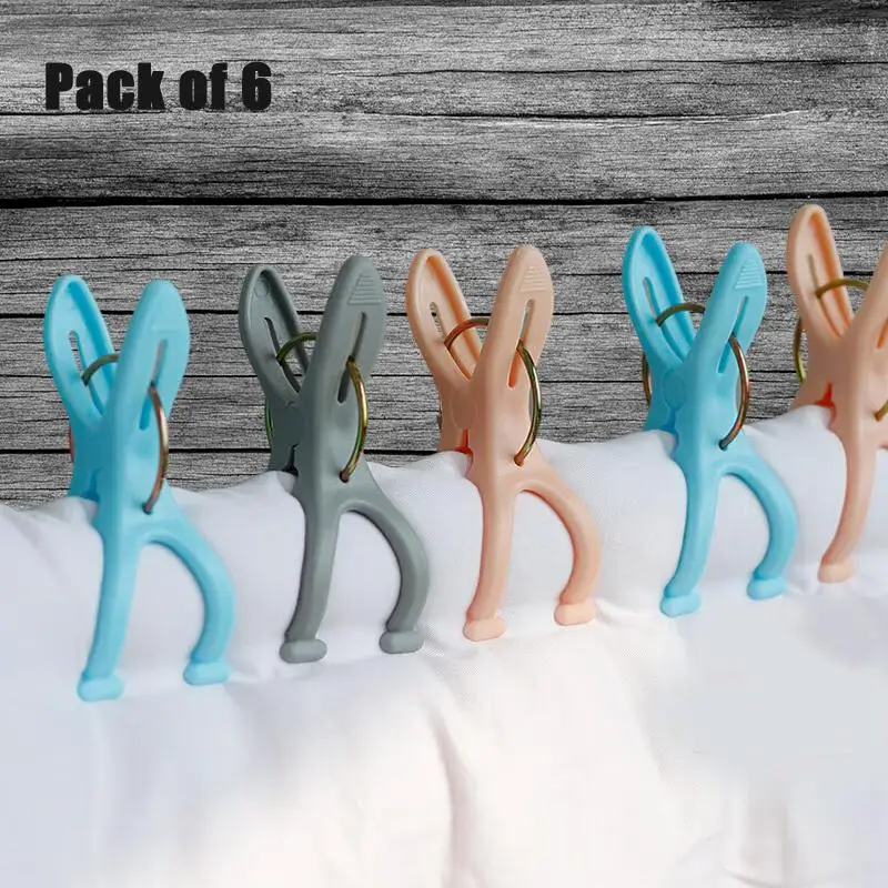 

Secure Your Bed Sheets with this 6-Pack of Windproof Clothespins and Laundry ClipsAre you tired of your bed sheets slipping off