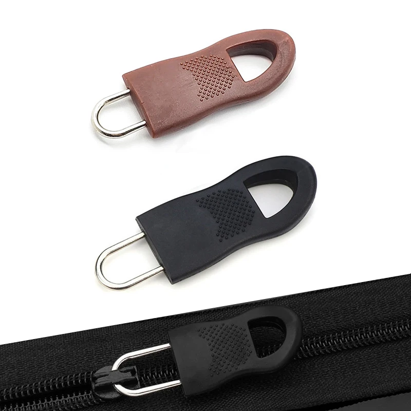 

5PCS Rubber Detachable Zipper Puller Bags Jacket Metal Fix Zipper Zip Pull Easy Repair Piece Garment Clothes Sewing Accessories
