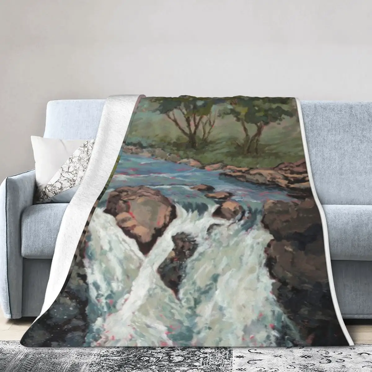 Водопад в шотландских хайлендесах возле глико от Tracey Pacitti ультрамягкое одеяло из