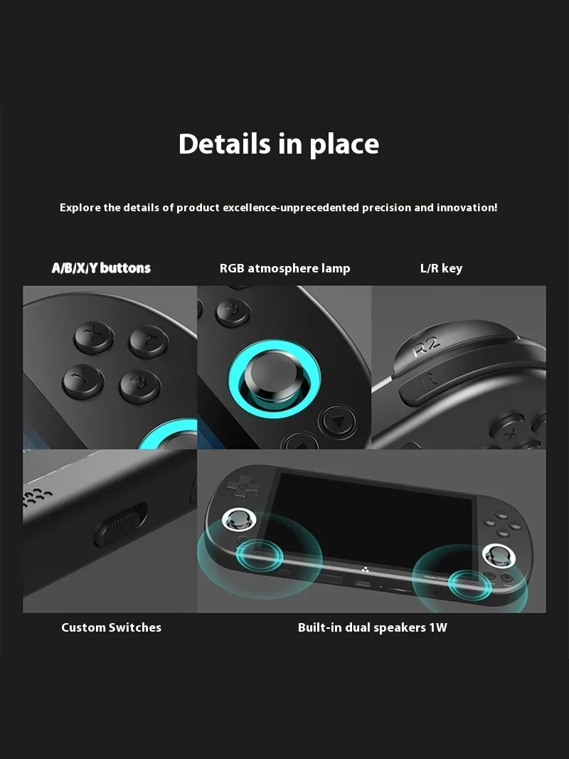 Фото Ретро видео игровая консоль TRIMUI SmartPro, ретро аркадная игровая консоль HD 4,96 дюймов ips экран, система Linux, 26 эмуляторов в подарок №2