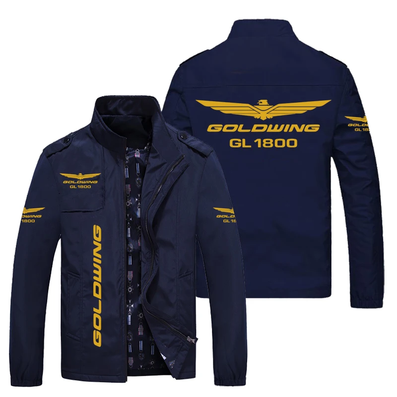 

2022 NEW Spring Autumn Men GOLDWING LOGO jackets Popular Printed casual fashion loose biker jacket Men street baseball uniform