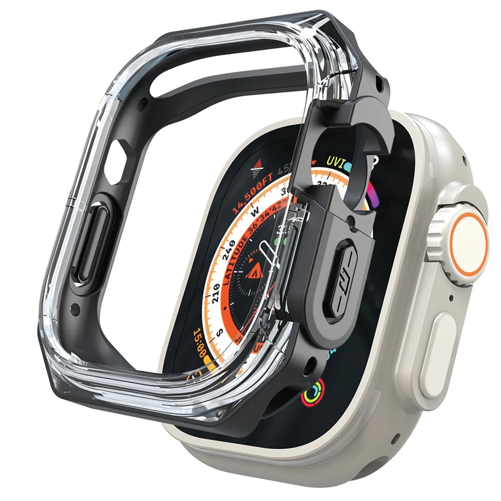 

Silicone Case for Apple Watch 8 Ultra Case 49MM 45MM Frame Protective Bumper Cover for iWatch 7 6 5 4 41MM 40MM 44MM Accessories