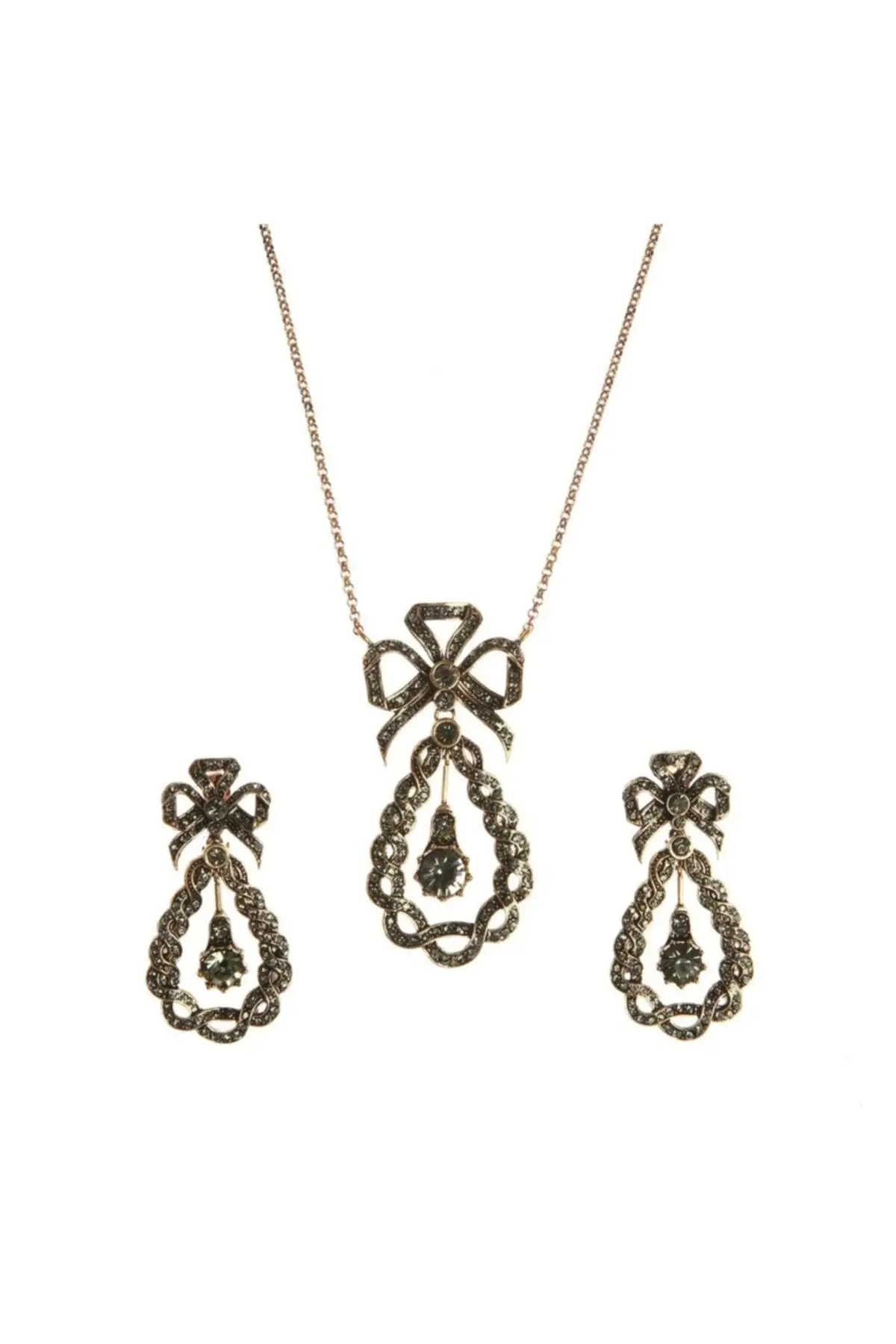 

Women's Fashion Jewelry Drop Bow Diamond Mounted Sets